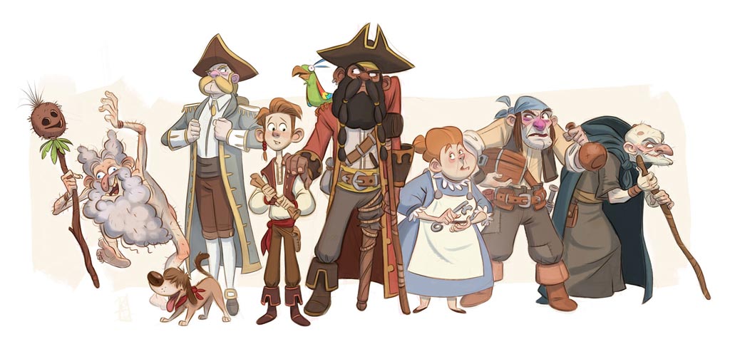 Treasure Island - character designs