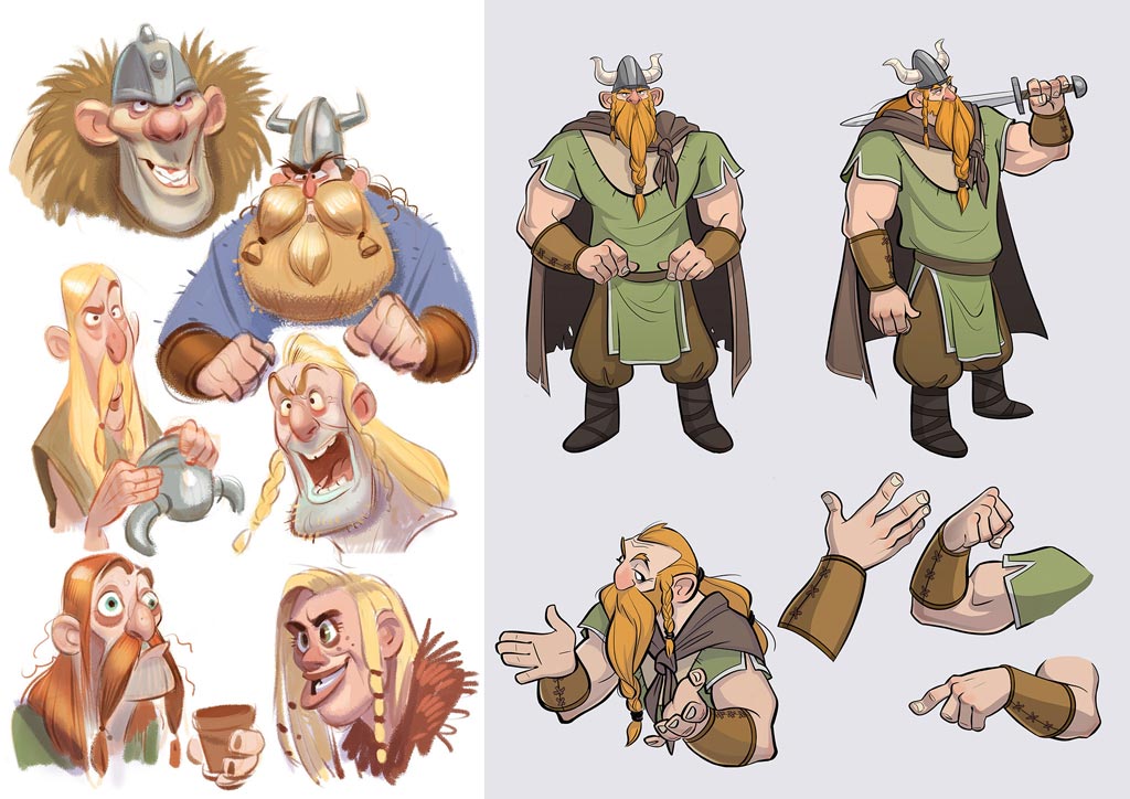 Vikings - character sketches and 21 Draw artwork